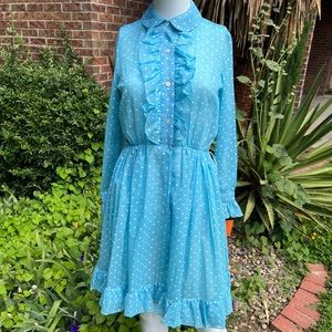 RARE DEADSTOCK Swiss dot lord and Taylor midi dress